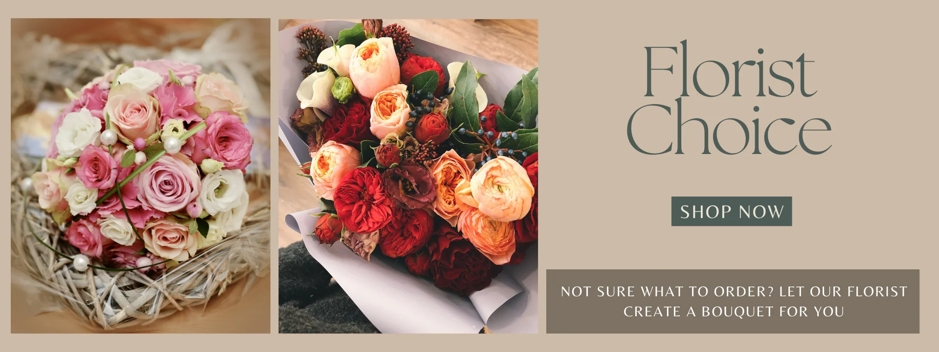 Unique florist choice arrangement featuring a selection of fresh, seasonal flowers, perfect for any occasion