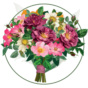 Festive Rosh Hashanah floral arrangement with vibrant blooms and traditional symbols