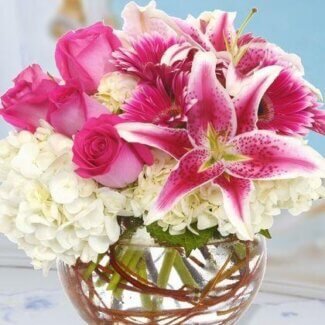Centerpieces Pink White