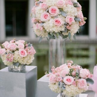Centerpieces Pink White