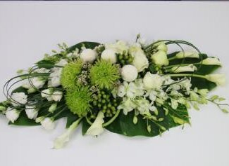 Long and Low Centerpieces all White